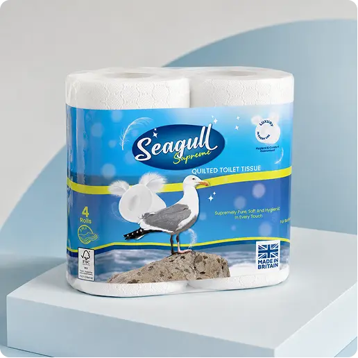 Seagull Supreme 80 Rolls premium quilted toilet tissue - view 2