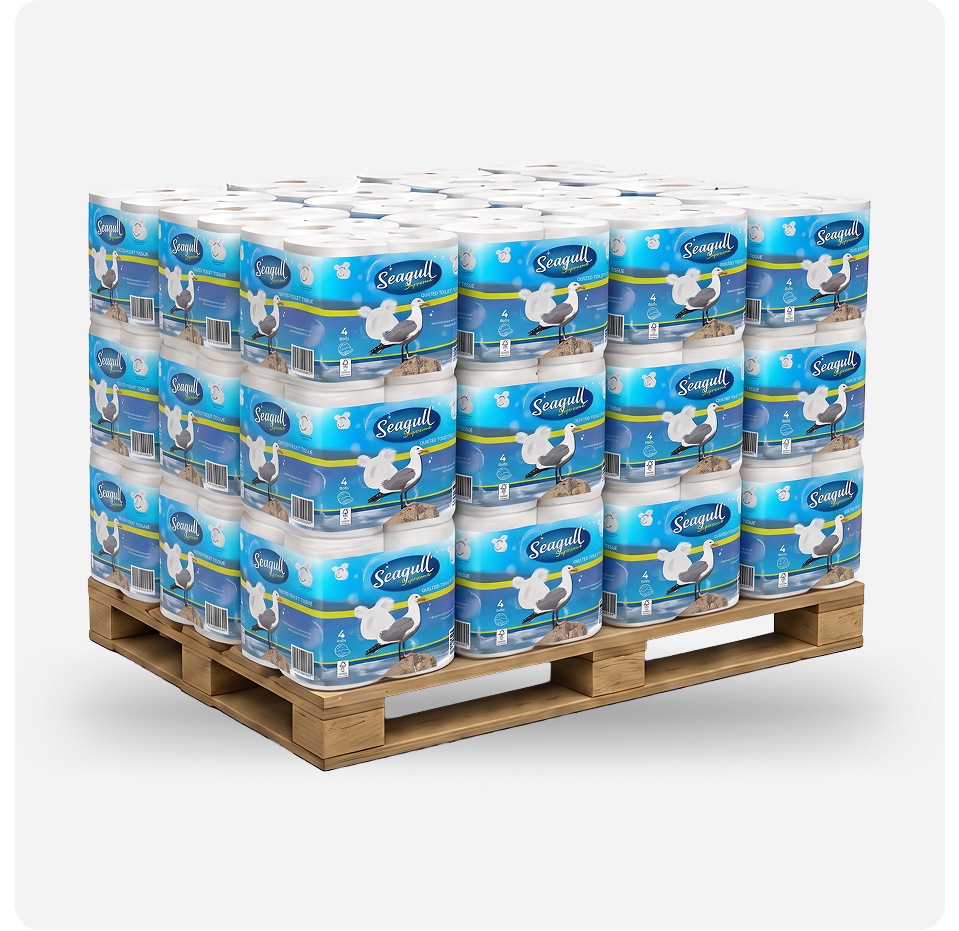 Seagull Supreme Pallet premium quilted toilet tissue
